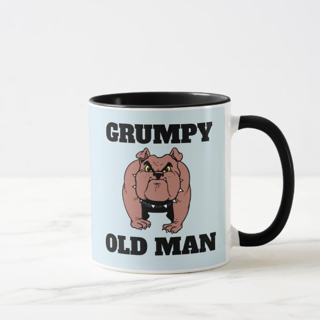 GRUMPY OLD MAN BULLDOG COFFEE MUG (Right)