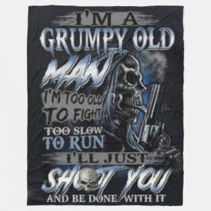 GRUMPY OLD MAN FLEECE BLANKET