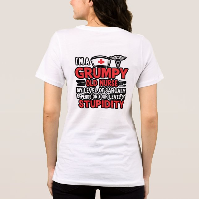 Grumpy Old Nurse Tri-Blend Shirt (Back)