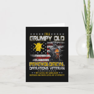 Grumpy Old Psychological Operations Veteran Father Card