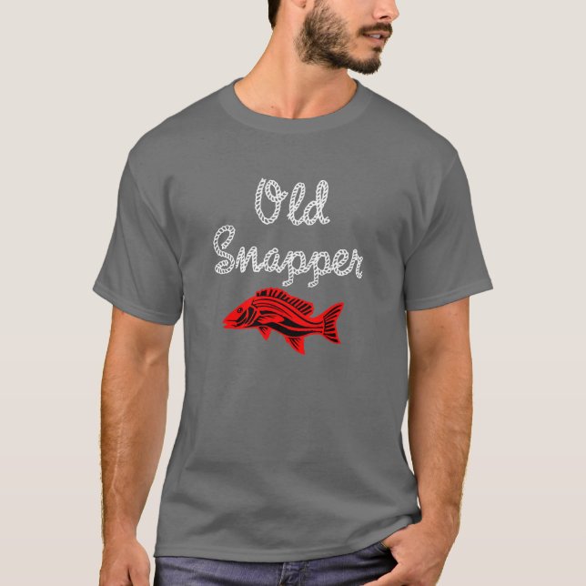 Grumpy Old Red Snapper Fish T-Shirt (Front)