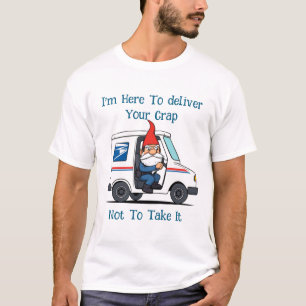Grumpy Old U.S. Postal Worker Gnome Mail Delivery T-Shirt