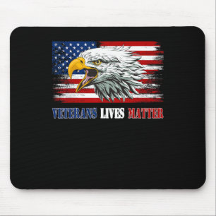 Grumpy Old Veteran American Eagle Flag Veterans Li Mouse Pad