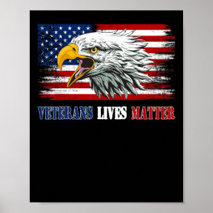 Grumpy Old Veteran American Eagle Flag Veterans Li Poster