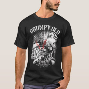 Grumpy Old Veteran Funny Patriotic Military Humour T-Shirt