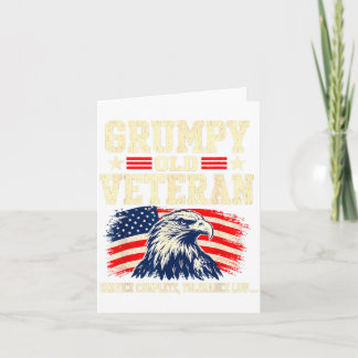Grumpy old veteran service complete proud military card