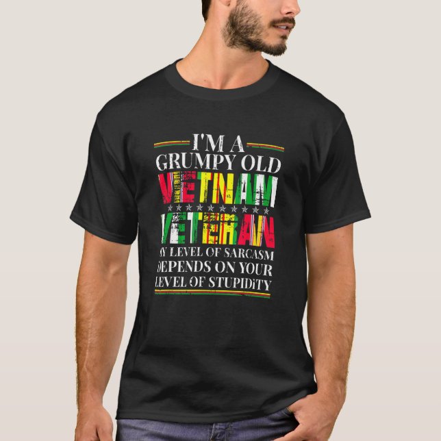 Grumpy Old Vietnam Veteran Men T-Shirt (Front)