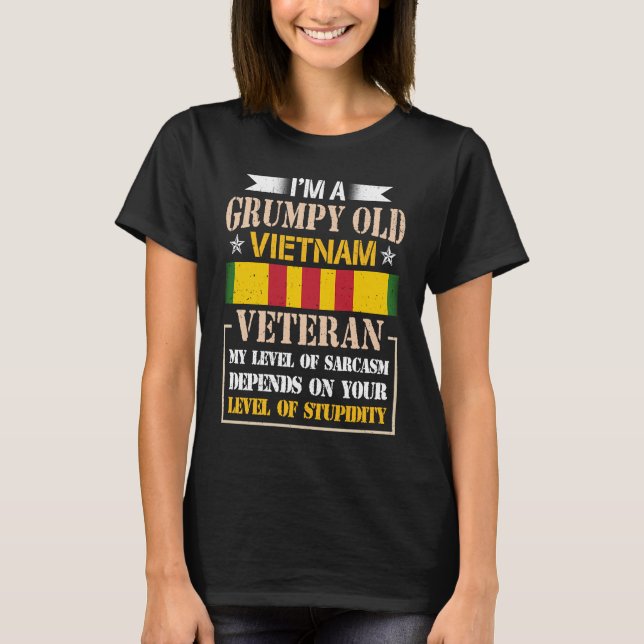 Grumpy Old Vietnam Veteran T-Shirt (Front)