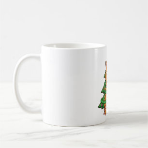 Grumpy Orange Cat Christmas Tree Costume Coffee Mug