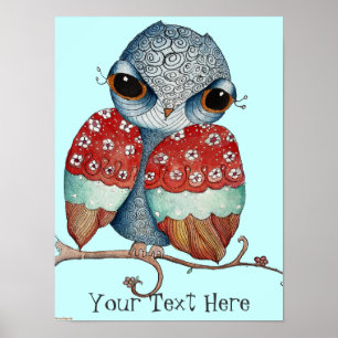 Grumpy Owl Poster for Children