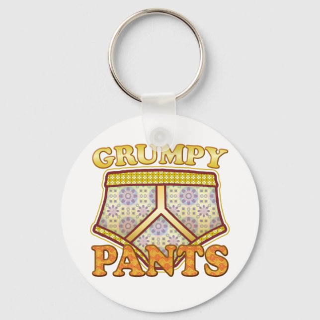 Grumpy Pants Key Ring (Front)