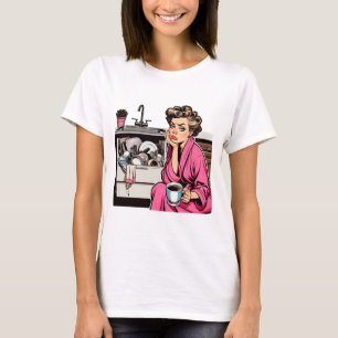 Grumpy Pin-Up Funny Girl – Retro Sarcastic Vibes T-Shirt