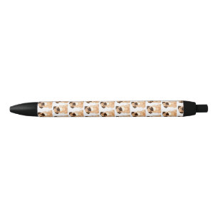 Grumpy Pug Cartoon Black Ink Pen