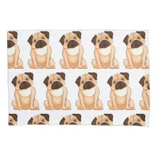 Grumpy Pug Cartoon Pillowcase