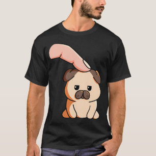 Grumpy Pug Head Pat T-Shirt