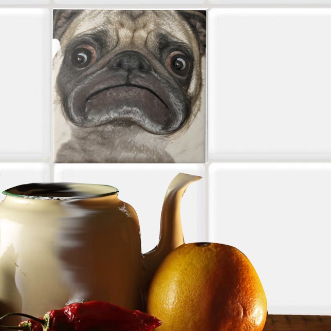 Grumpy Puggy Gifts Ceramic Tile (Creator Uploaded)