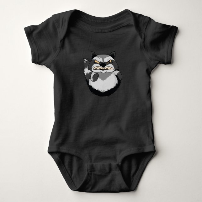Grumpy Racoon Baby Bodysuit (Front)