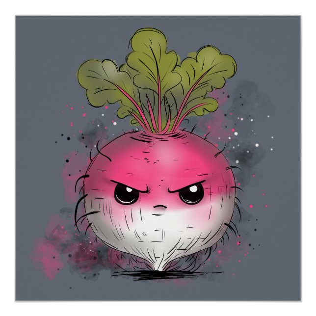 Grumpy Radish Poster (Front)