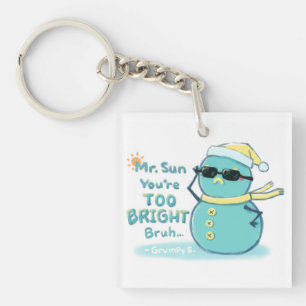 Grumpy S. Illustration: Mr. Sun You're TOO BRIGHT  Key Ring