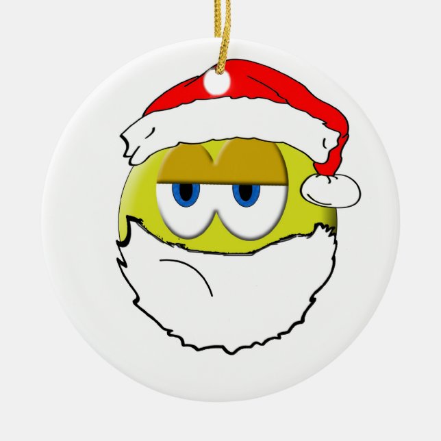 Grumpy Santa Ceramic Tree Decoration (Front)