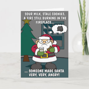 Grumpy Santa Christmas Card