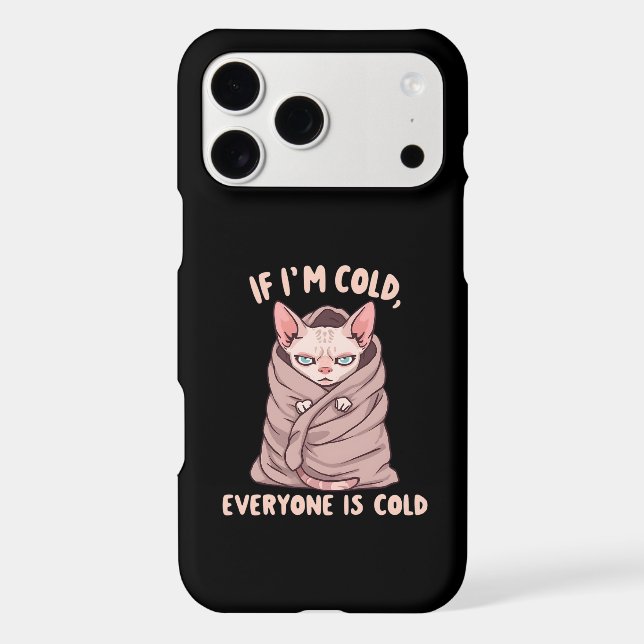 Grumpy Sphynx Cat Cold Humor Illustration (Back)
