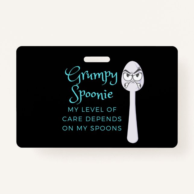Grumpy Spoonie  ID Badge (Front)