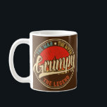 Grumpy The Man The Myth The Legend Father's Day  Coffee Mug<br><div class="desc">Grumpy The Man The Myth The Legend Father's Day Gift. Perfect gift for your dad,  mum,  papa,  men,  women,  friend and family members on Thanksgiving Day,  Christmas Day,  Mothers Day,  Fathers Day,  4th of July,  1776 Independent day,  Veterans Day,  Halloween Day,  Patrick's Day</div>