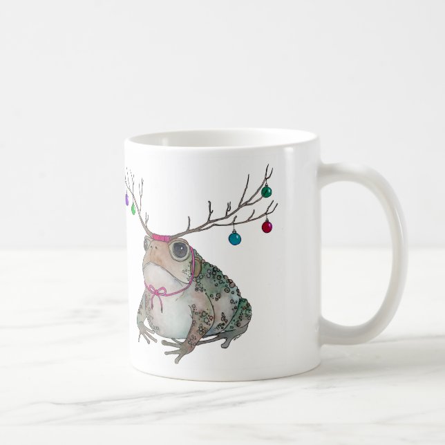 Grumpy Toad Enjoying the Holidays Coffee Mug (Right)