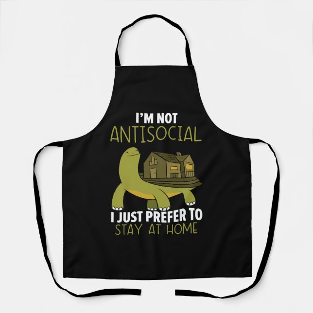 Grumpy Turtle Irritated Turtle Lover Tortoise Sea  Apron (Front)