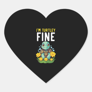 Grumpy Turtle Irritated Turtle Lover Tortoise Sea  Heart Sticker