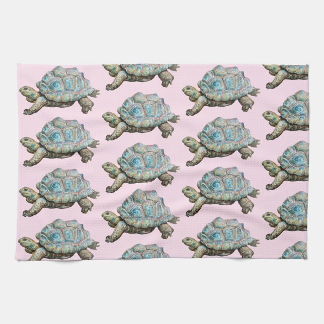 Grumpy Turtle - Tea Towel (Horizontal)