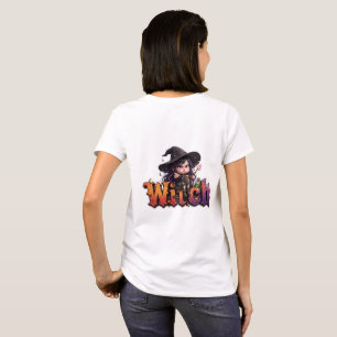 Grumpy Witch Halloween T-Shirt Funny Cute Chibi Wi