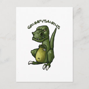 Grumpysaurus dinosaur being grumpy! postcard
