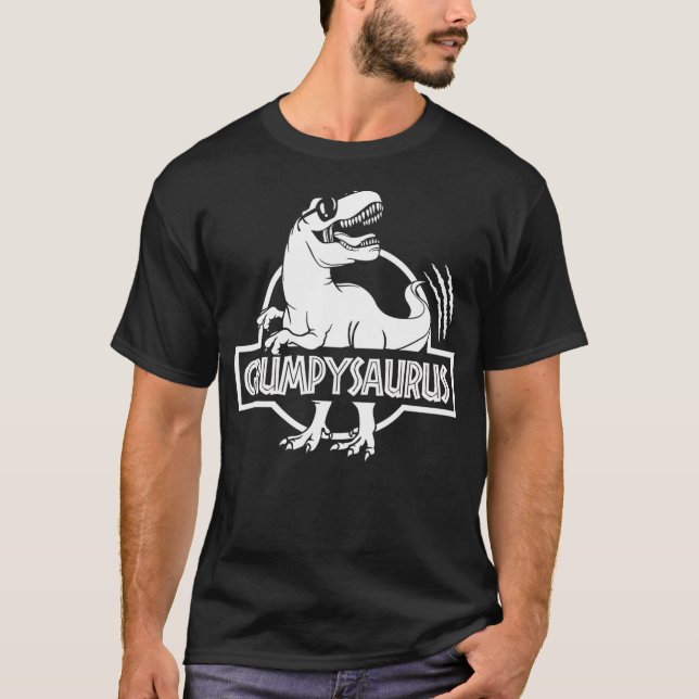 Grumpysaurus T Rex Dinosaur Mama Saurus Family Mat T-Shirt (Front)