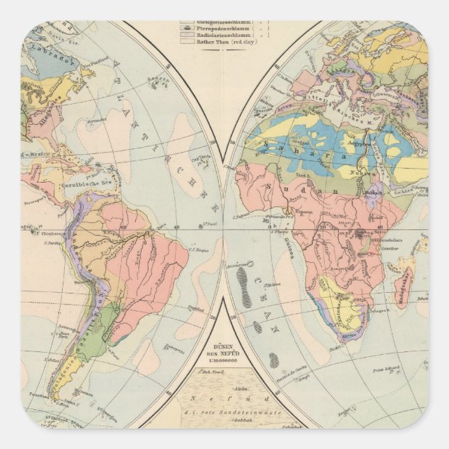 Grund u Boden - Soil Atlas Map Square Sticker (Front)