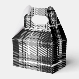 Grunde Black White Flannel Plaid Tartan Design  Favour Box