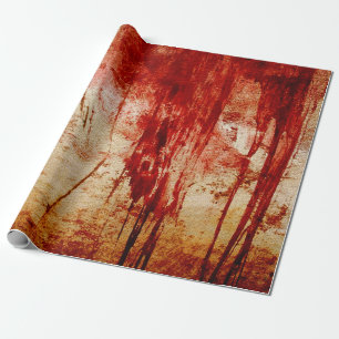 grundge blood red design wrapping paper