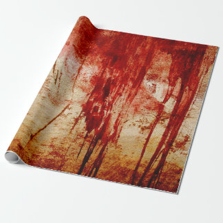 grundge blood red design wrapping paper