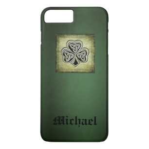 Grundge trendy lucky Irish shamrock personalised iPhone 8 Plus/7 Plus Case