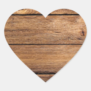 grundgy worn wood background heart sticker