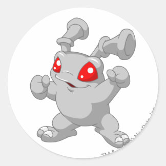 Grundo Silver Classic Round Sticker