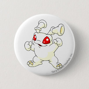 Grundo White 6 Cm Round Badge