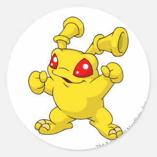 Grundo Yellow Classic Round Sticker