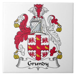 Grundy Family Crest Ceramic Tile