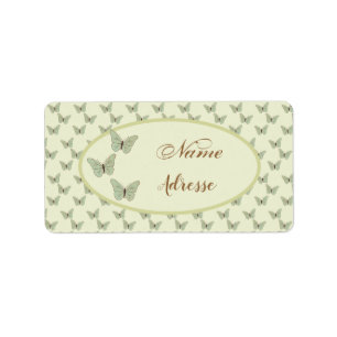 Grüne Schmetterlinge, Adressaufkleber Label