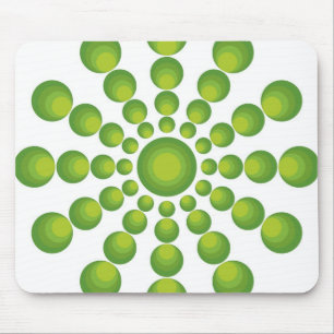 Grüner 70er Jahre-Style Mouse Pad