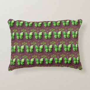 Grüner Schmetterling 3D Optik Decorative Cushion
