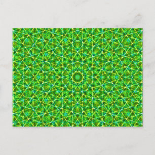Grünes Netz Kaleidoscope/Green Kaleidoscope Net Postcard