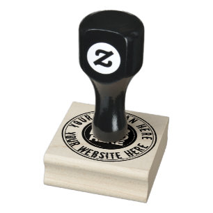 Grunge 2"x2" Bold Distressed Round Personalised Rubber Stamp